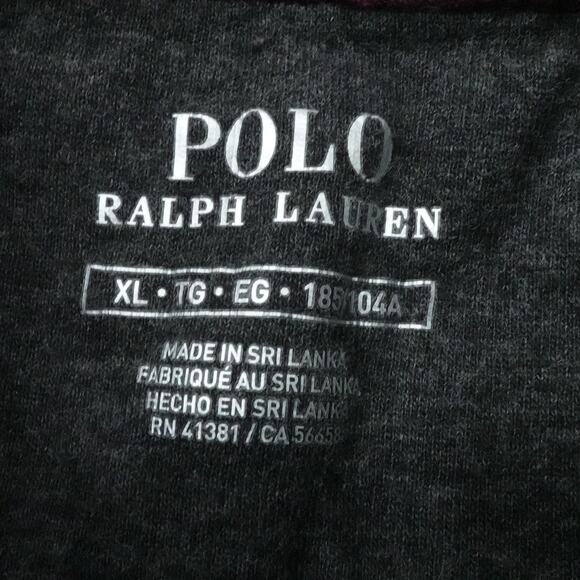 Polo Ralph Lauren Sweater Mens XL Burgundy Quarter Zip Embroidered Pony Preppy - Picture 3 of 15